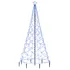 Vánoční osvětlení Vánoční stromek s kovovým sloupkem 3 m 500 LED modrá
