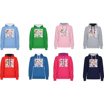 Dívčí mikina Mikina Roblox Koláž Barva: Středně modrá/Royal/Královsky modrá, Velikost: XXL, Varianta: Dámské