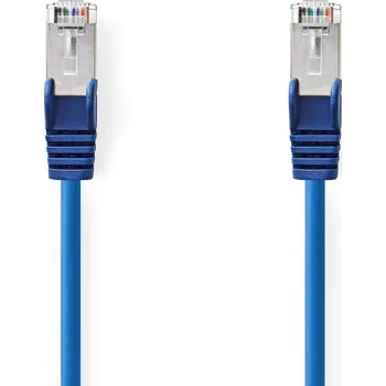 Síťový kabel NEDIS Síťový kabel CAT5e | SF / UTP | RJ45 Zástrčka | RJ45 Zástrčka | 3.00 m | Kulatý | PVC | Modrá | Label