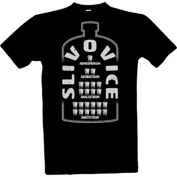 Pánská móda Tričko s potiskem Slivovice je lék pánské