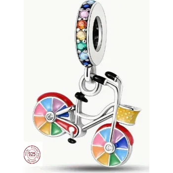 Přívěsek Charm Sterlingové stříbro 925 Kolo barevné, přívěsek na náramek, sport