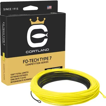 Cortland Muškařská šňůra Fo-Tech Type 7 / Intermediate, Black/Yellow, WF 6/7