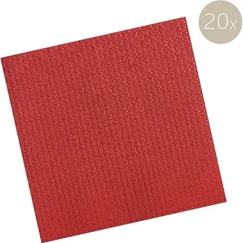 Papírový ubrousek Ubrousky červené s jemnou strukturou