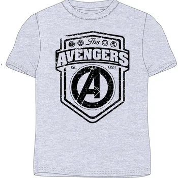 Pánské tričko Pánské tričko - šedý melír | Avengers Barva: Šedý melír, Velikost: M