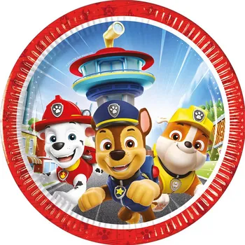 Party nádobí Papírové talířky Tlapková patrola 8 ks