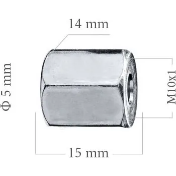 Brzdová hadice WP Koncovka brzdové trubky 5mm M10x1 14x15mm