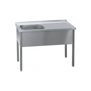 Nerezový dřez Nerezový dřez - mycí stůl s odkapovou plochou montovaný - 60 variant, provedení odkap vpravo 1800x600x900mm (500x400x300mm)