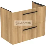 Ideal Standard i.life A Skříňka pod umyvadlo 84 x 46 cm se 2 zásuvkami, závěsná, dub (bez madel), T5256NX