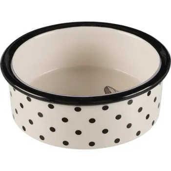 miska pro kočku Trixie Zentangle 12 cm bílá/černá 300 ml