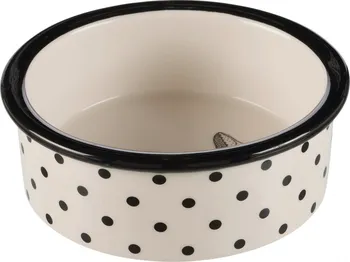 miska pro kočku Trixie Zentangle 12 cm bílá/černá 300 ml