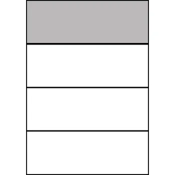 Speciální papír Samolepicí etiketa A4, 4ks na archu, 210 x 74 mm