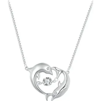 Náhrdelník For Silver Náhrdelník Delfíni se zirkonem - Stříbro 925