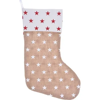 Vánoční dekorace Vánoční punčocha na dárky Chera růžovo-bílá