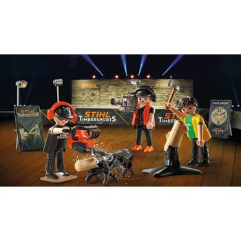 Stavebnice Playmobil Stavebnice PLAYMOBIL STS EDITION STIHL (04216000137) (Unikátní edice od výrobce hraček PLAYMOBIL v provedení dřevařských závodů Stihl Timbersports.)