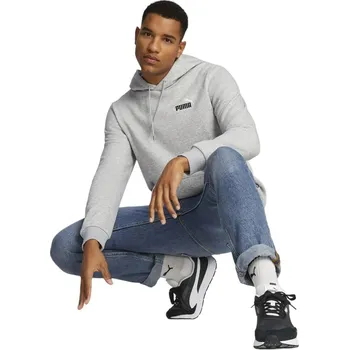 Pánská mikina PUMA PÁNSKÁ MIKINA S KAPUCÍ ESS 2 COL SMALL LOGO HOODIE GREY 674471 04 Velikost: L