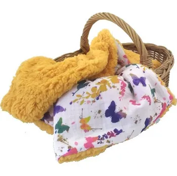 Dětská deka Dětská deka beránek/mušelín motýlci | RTex