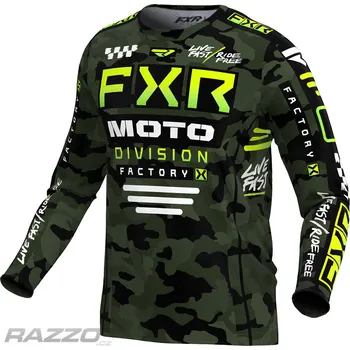 Moto dres Dětský dres FXR Youth Podium MX Jersey Camo 2024 KXL