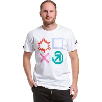 Meatfly pánské tričko Big Shock Gameon White | Bílá | Velikost S | 100% bavlna