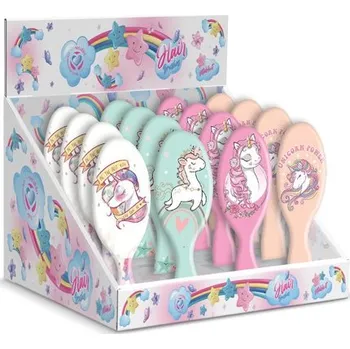 kartáč na vlasy SETABLU Kartáč na vlasy rozčesávací UNICORN OVÁLNÝ • 16,5 CM