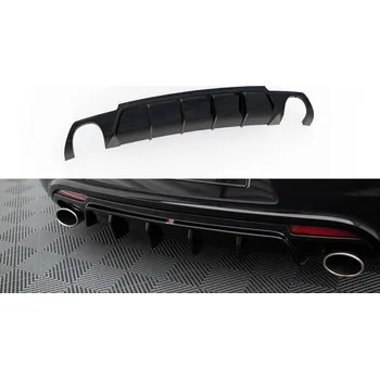 Nárazník Zadní difuzor V.2 Volkswagen Scirocco R Mk3 černý lesklý plast