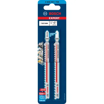 Pilový plátek 2x Pilový plátek (list) na dřevo, plast, kov a ocel pro přímočaré - kmitací pily Bosch EXPERT Multi Material T 367 XHM - 132mm (2608901708)