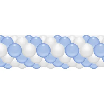 Balónek Balónková girlanda světle modro-bílá 3 m balonky.cz b83003