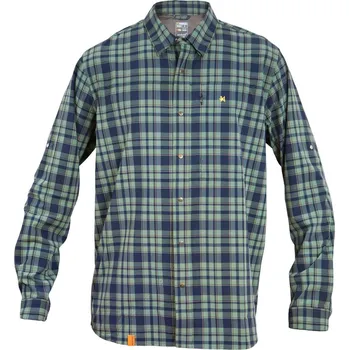 Pánská košile Pánská košile s dlouhým rukávem Warmpeace Tucson Sage green 3XL