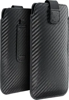 Pouzdro na mobilní telefon Forcell Pocket Carbon Case pro Nokia C5/E51/E52/515 a Samsung S5610 černé