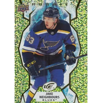 Sběratelská karetní hra insert RC karta JAKE NEIGHBOURS 21-22 UD Ice Rookie Green číslo 134