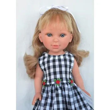 Panenka Vestida de Azul PAU 837 Paulina vestido vichy blanco/negro 33 cm