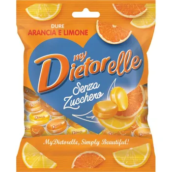Bonbon Drops 70 g se sladidly pomeranč & citrón bez cukru (Dietorelle bonbóny BEZ CUKRU s ovocnou příchutí )