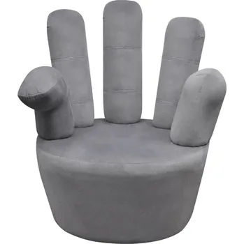 Křeslo Sametové křeslo ve tvaru ruky