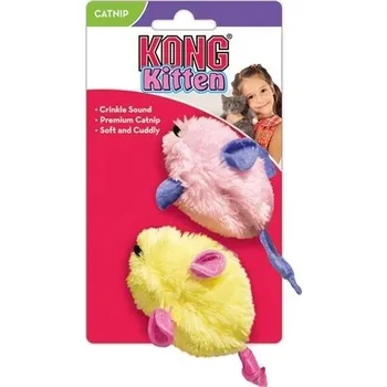 KONG Plyšová myš 2 ks růžová