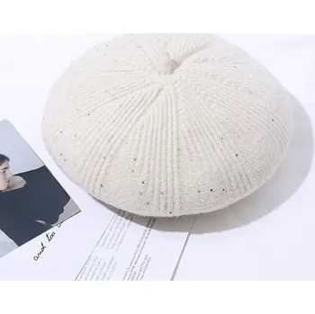 Čepice Verdster Dámská zimní čepice - baret bílá