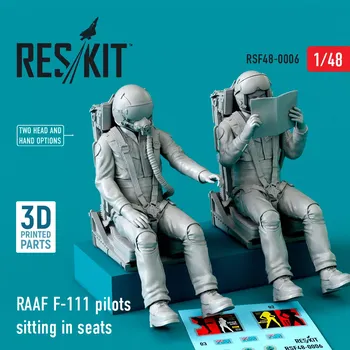 Plastikový model Reskit 1/48 RAAF F-111 pilots sitting in seats - 2 pcs.
