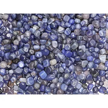 Drahý kámen Magieprirody.cz Tromlovaný kámen Achát modrý XS velikost 8 - 15 mm Brazílie #599 Množství: 100g