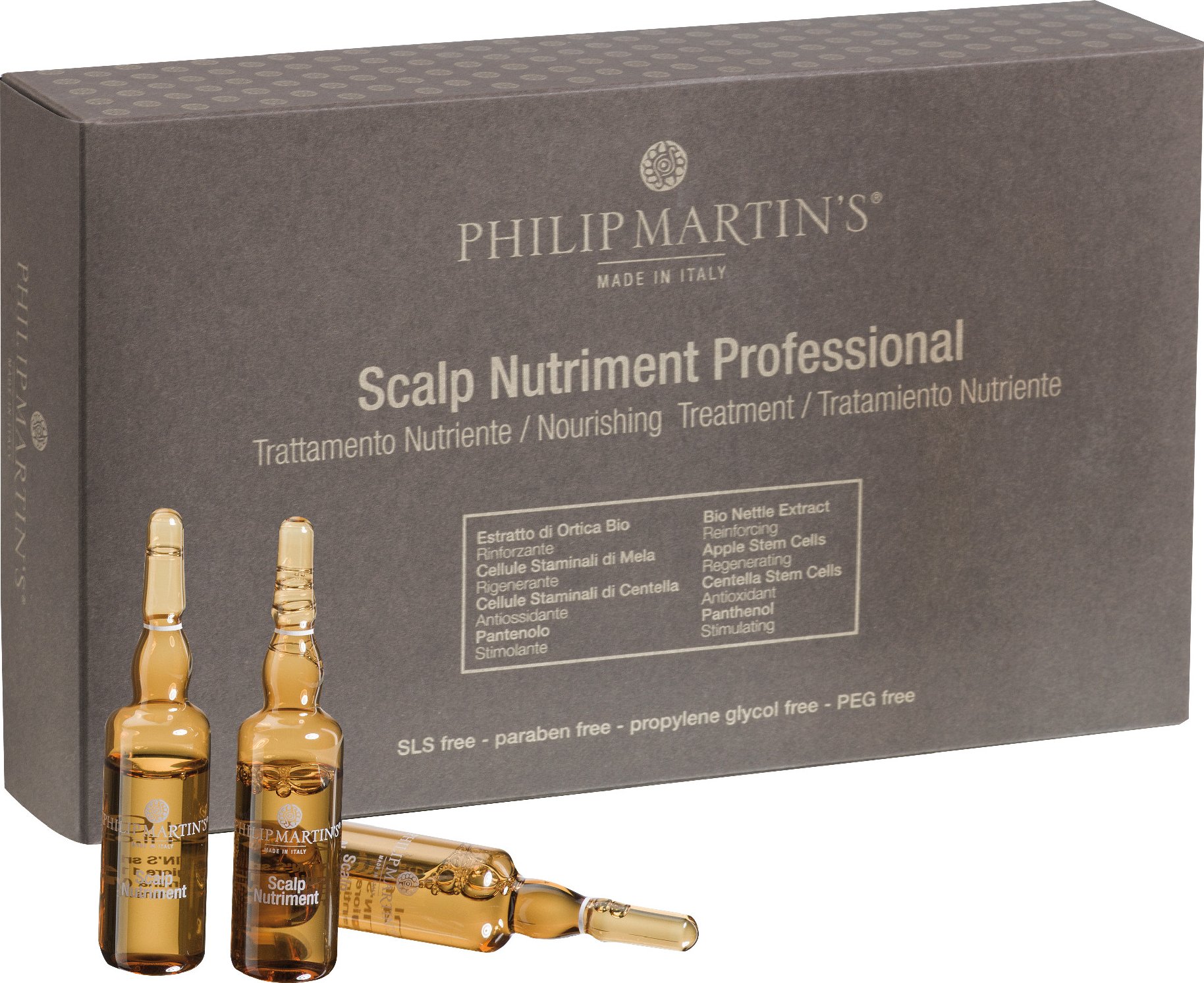 Sérum pro podporu růstu vlasů a proti vypadávání vlasů SCALP NUTRIMENT FLUID Philip Martin's Obsah: 12 x 7 ml