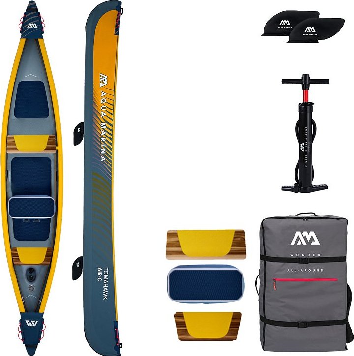 Kanoe AQUA MARINA Tomahawk AIR-C3 - trojmístná nafukovací - varianta: základní sada