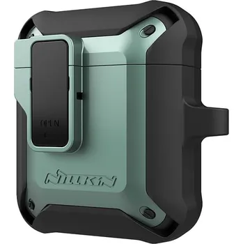 Příslušenství pro sluchátka Pouzdro pro AirPods s karabinou - Nillkin Bounce - Green