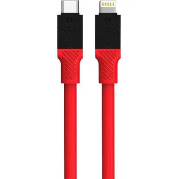 Datový kabel Nabíjecí a datový kabel Tactical Fat Man USB-C/Lightning 1m červený