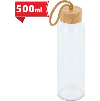 Láhev Skleněná láhev - bambus