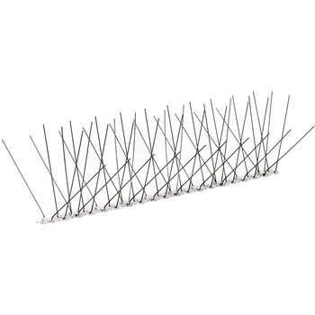 Odpuzovač zvířat Nerezové pětiřadé hroty proti holubům 100 hrotů na metr 50 cm