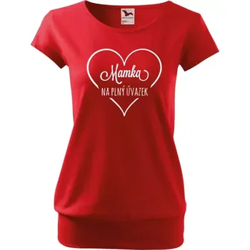 Těhotenské tričko Malfini City Mamka na plný úvazek