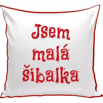 Polštář Polštář barevný 32x32 cm Jsem malá šibalka
