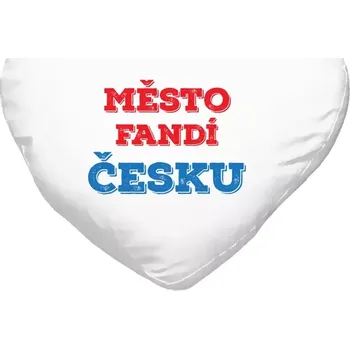 Polštář Polštář srdce 40x35 cm Město fandí Česku