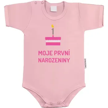Kojenecký body Dětské body s krátkým rukávem Moje první narozeniny