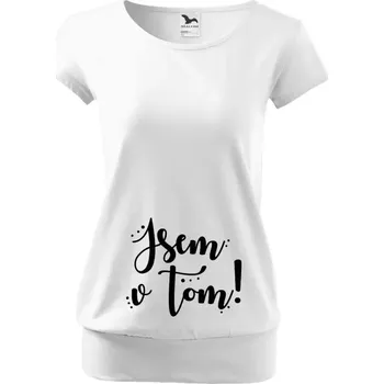 Těhotenské tričko Malfini City Jsem v tom!