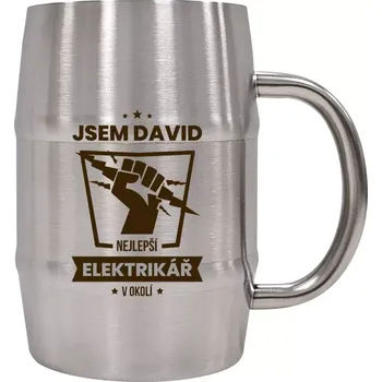 Sklenice Nerezový chladicí půllitr Nejlepší v okolí - elektrikář