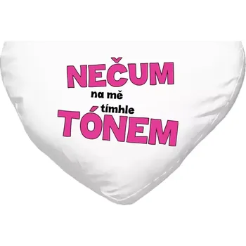 Polštář Vtipný polštář - Nečum na mě tímhle tónem - bílý 40 x 35 cm