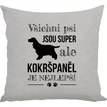 Polštář Polštář lněný 40x40 cm Kokršpaněl je nejlepší